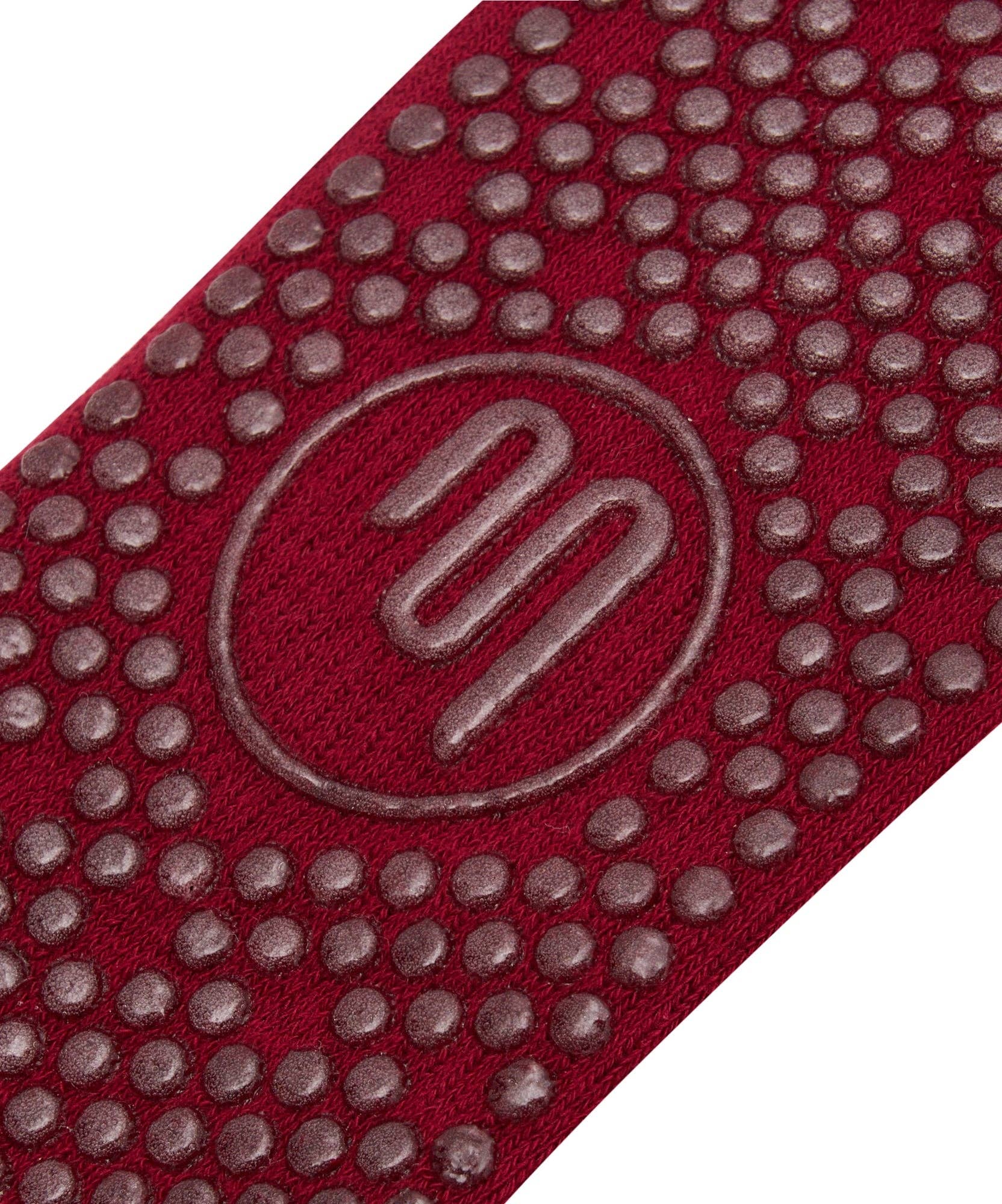 Move Active Crew Grip Socks - Signature Crimson