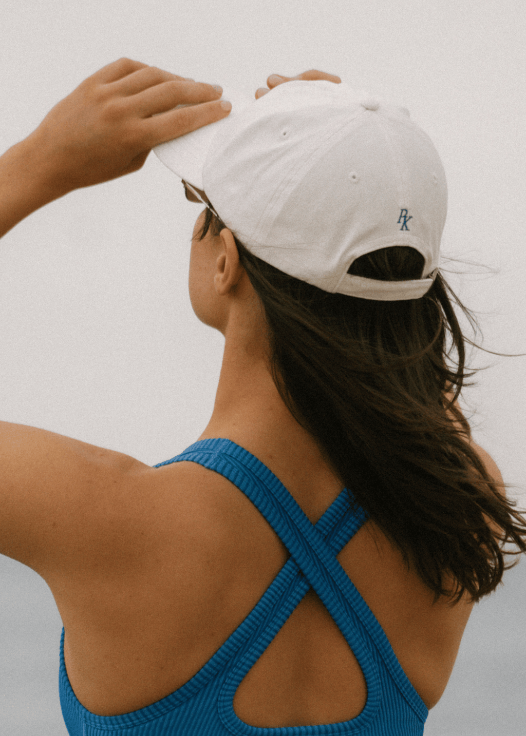 Pinky and Kamal Sport Logo Cap - Off White/Blue