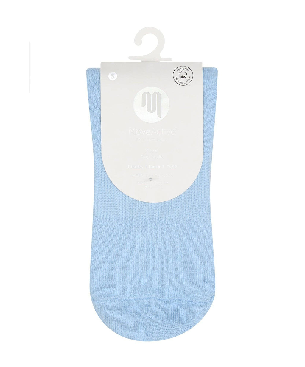 Move Active Crew Grip Socks - Powder Blue