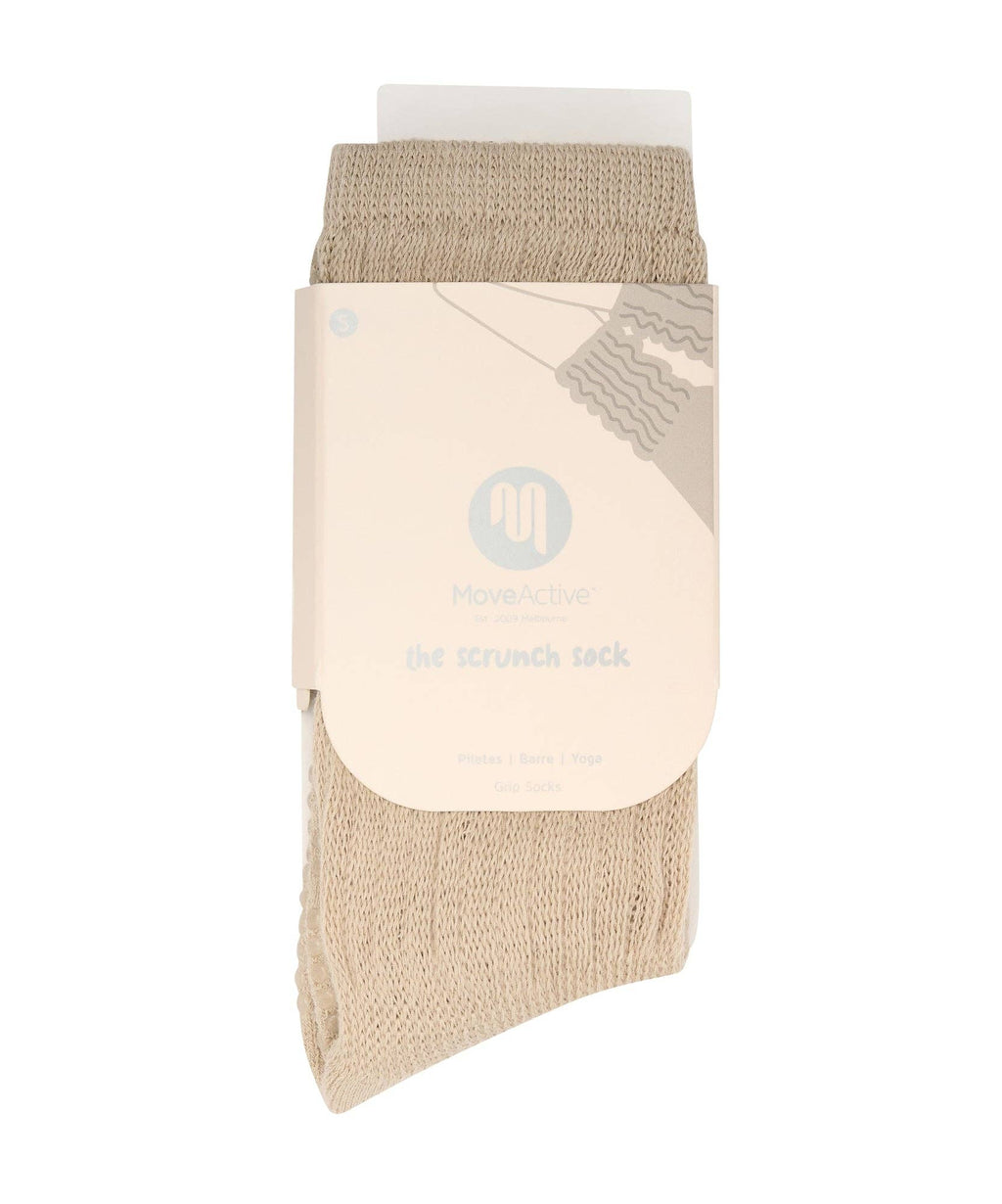 Move Active Scrunch Grip Socks - Latte