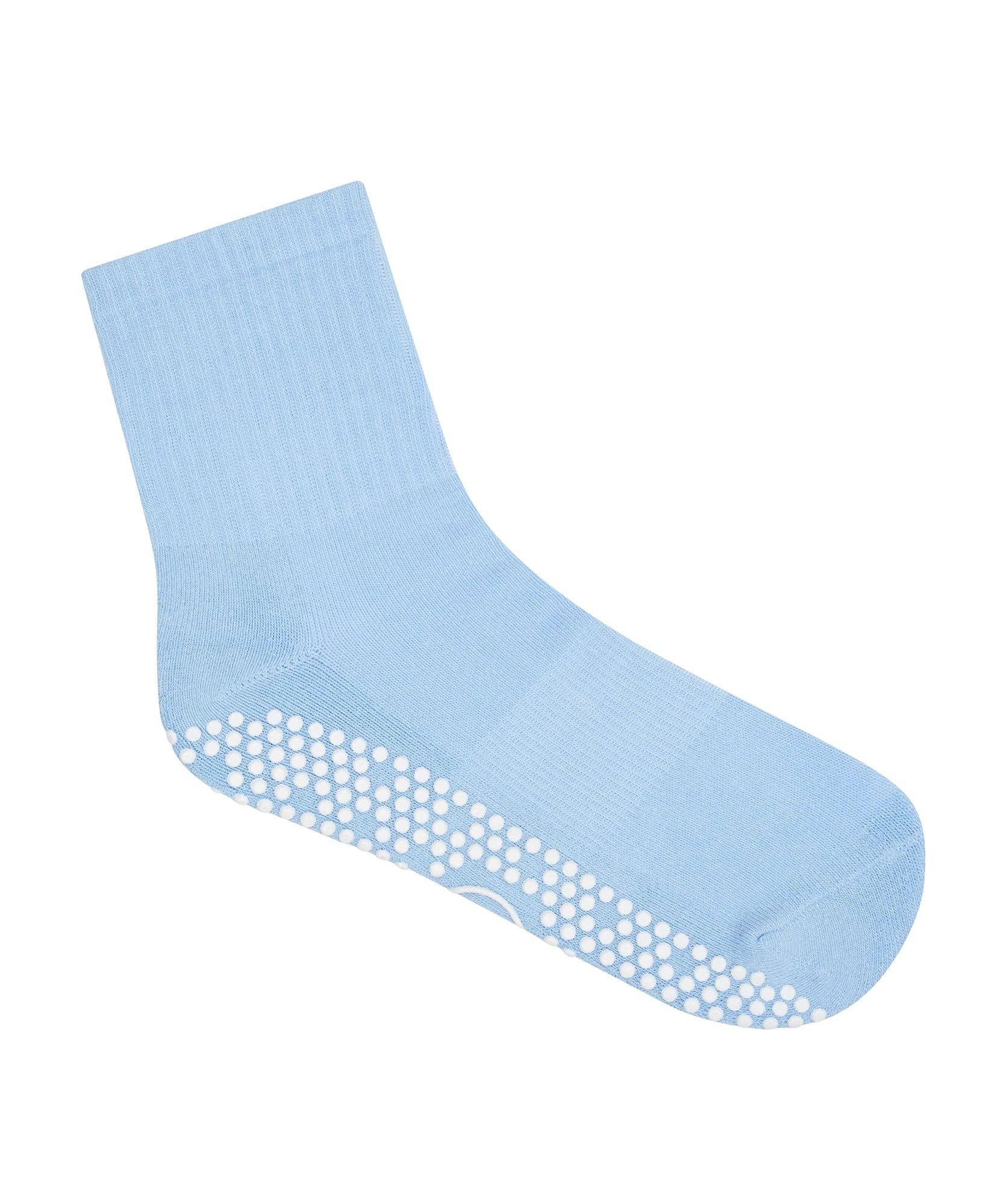 Move Active Crew Grip Socks - Powder Blue